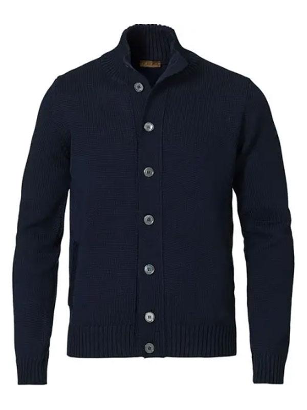 Cardigan Knitted Textured Merino Wool