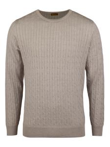 Sweater Knitted Crew Neck Cable