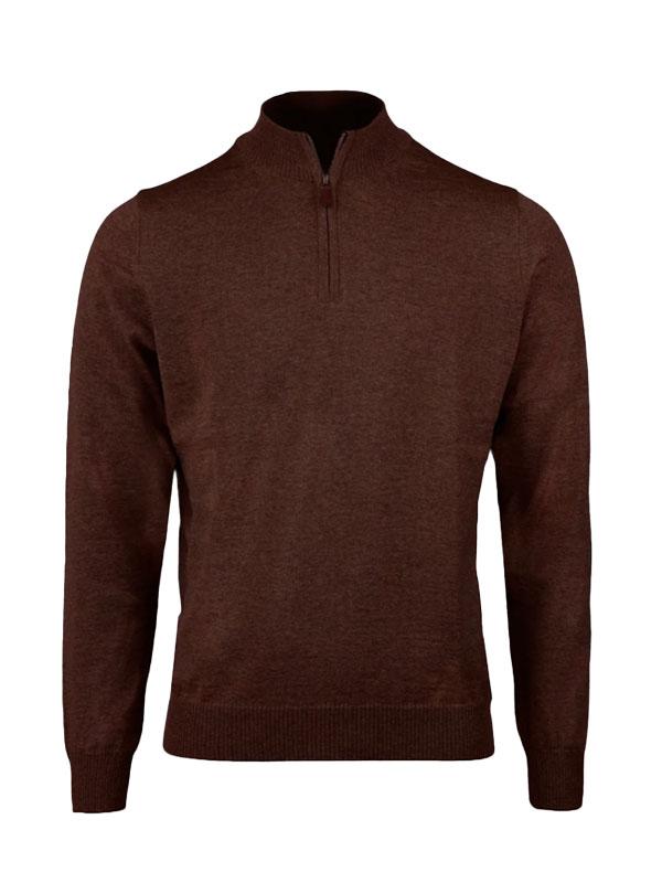 Sweater Knitted Half Zip Merino Wool