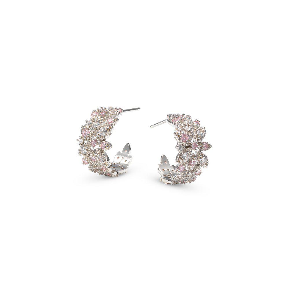 Laurel hoops earrings - silver