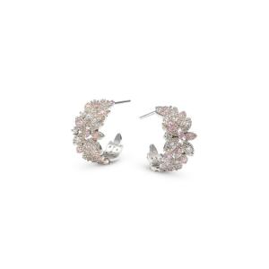 Laurel hoops earrings - silver