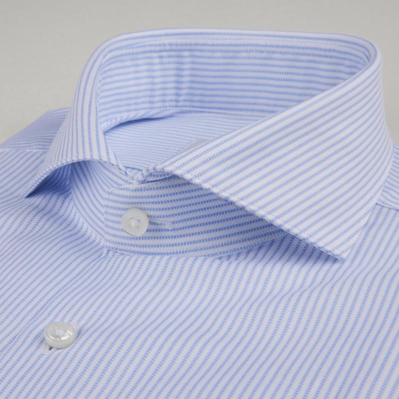 Randig Skjorta slimline blå/vit