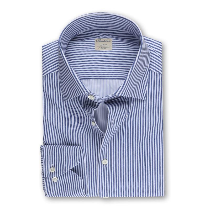 Casual Randig Jersey Stretch Skjorta