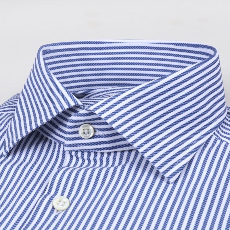 Casual Randig Jersey Stretch Skjorta