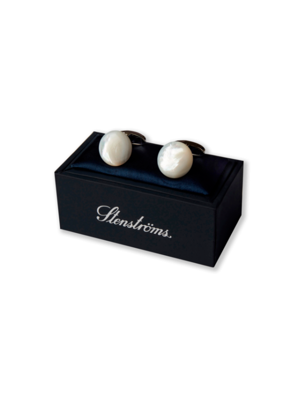 Vit Pärlemor Manschettknappar