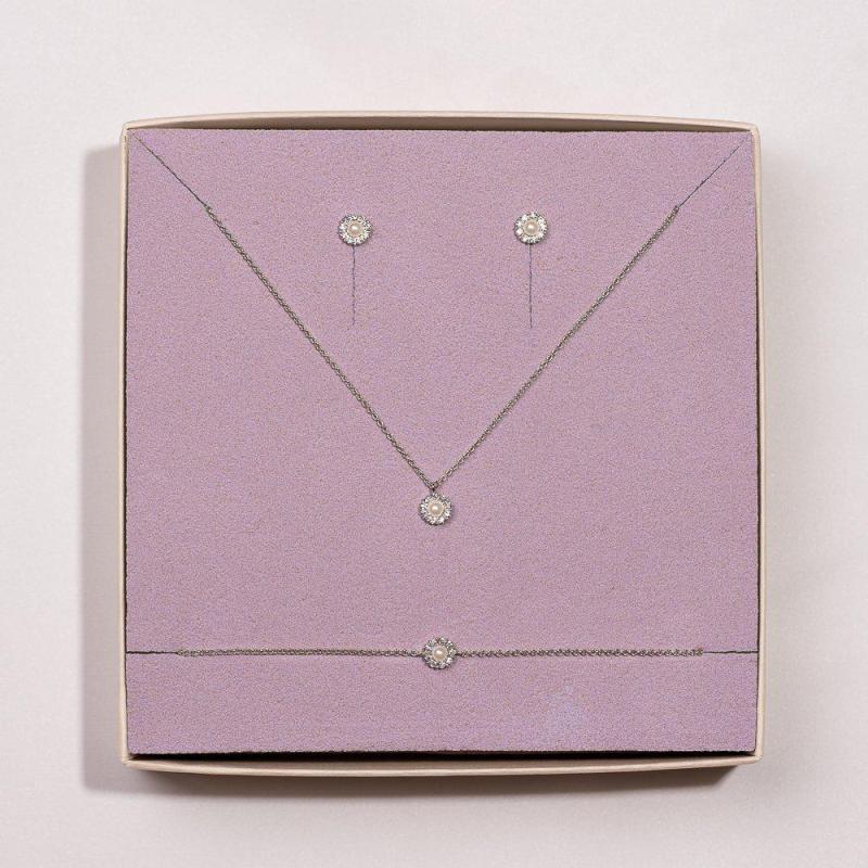 petite miss sofia pearl/ silver 3 pcs Set