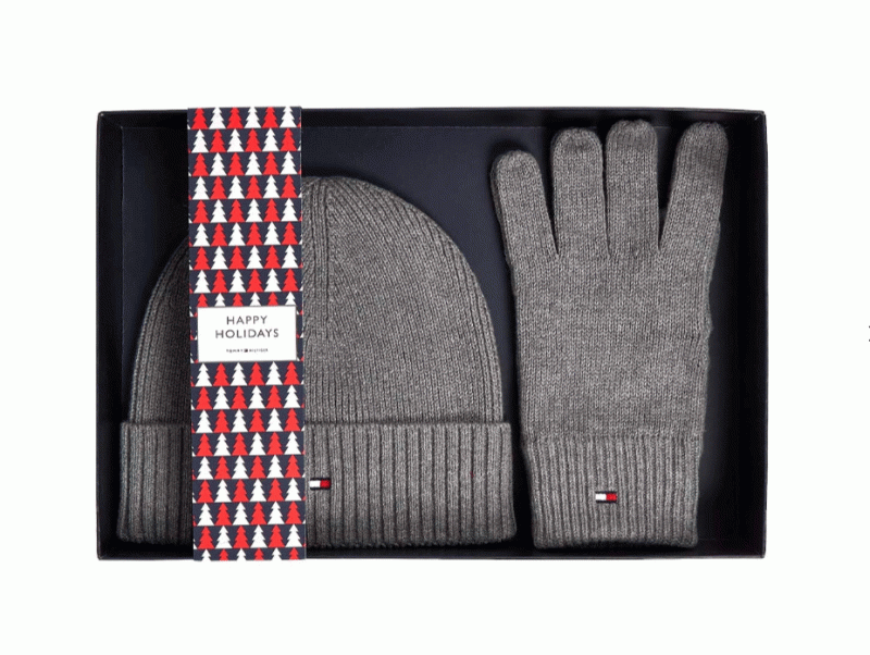 ESSENTIAL BEANIE & GLOVES GP One size Grå