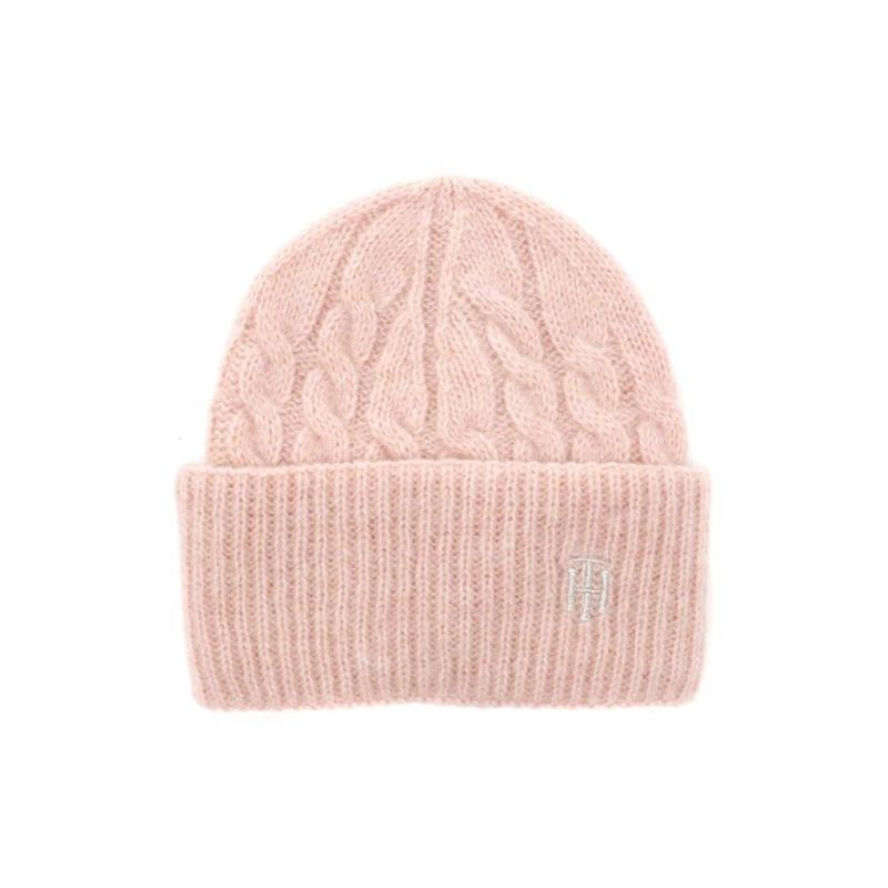 TH TIMELESS CABLE BEANIE One size Rosa