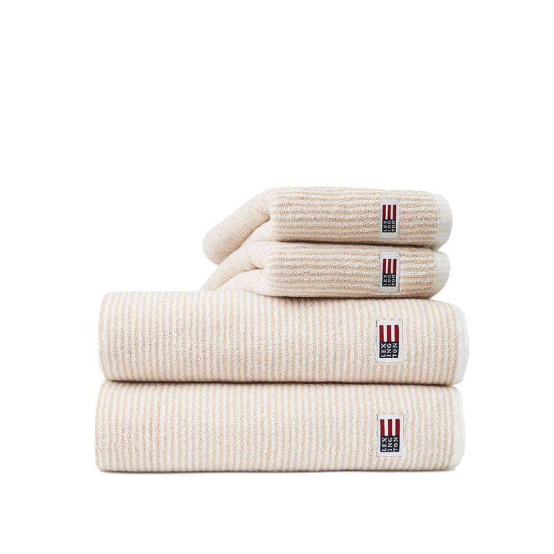 Original Towel White/Tan Stripe