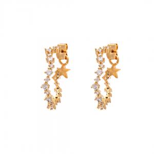 Capella Hoops Earrings - Crystal Gold