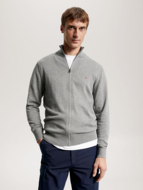 PIMA ORG CTN CASHMERE ZIP THRU