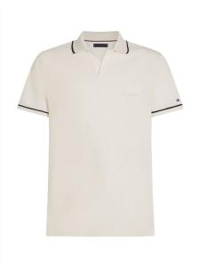 OPEN COLLAR TIPPED POLO