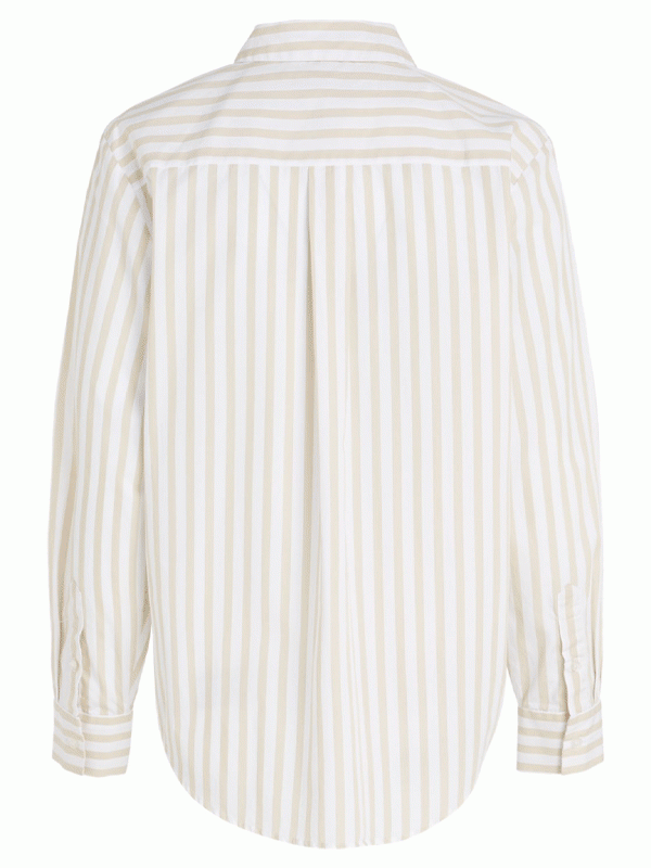 Banker stp relaxed shirt beige/ vit