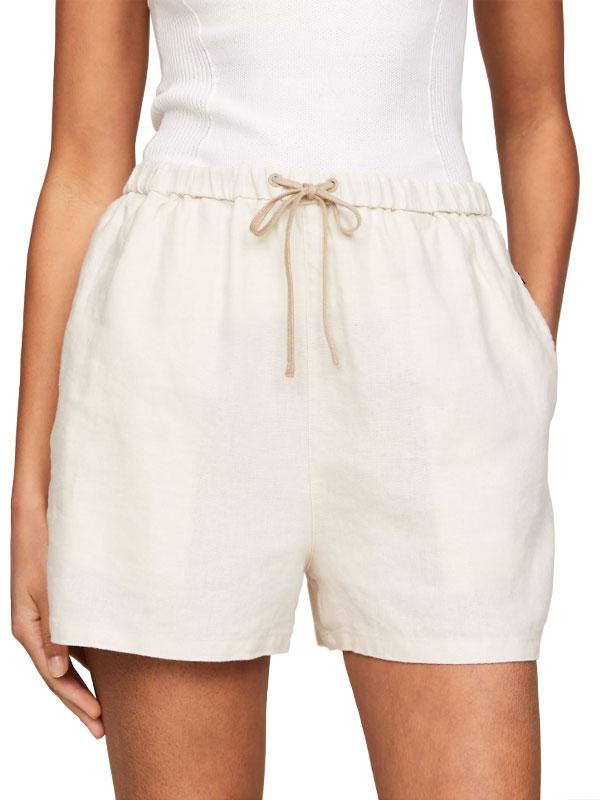 PULL ON CASUAL LINEN SHORT LjusBeige