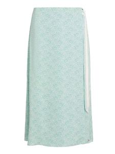 SATEEN MIDI WRAP SKIRT