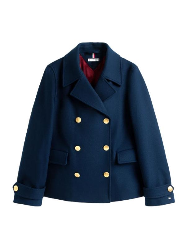 WOOL BLEND REG DB PEACOAT