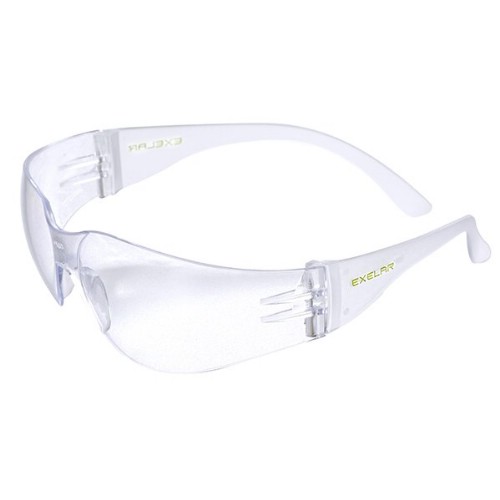 Skyddsglasögon med reptålig lins och skalmar av polykarbonat med UV-filter