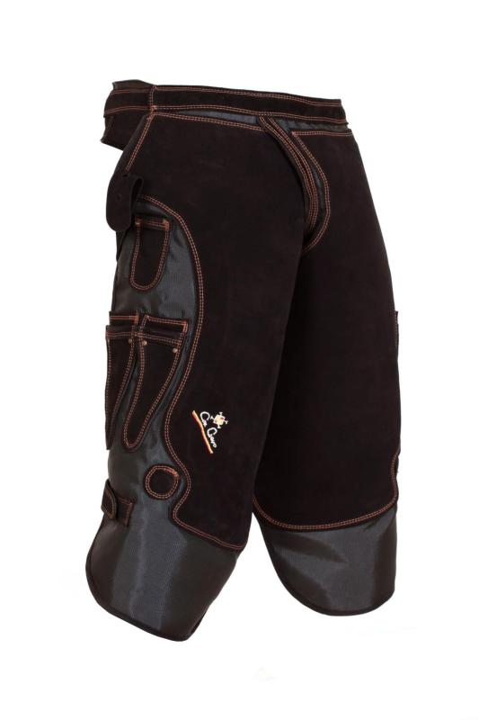 Con Cuero Canvas/Suede Svart Förkläde (Långt)