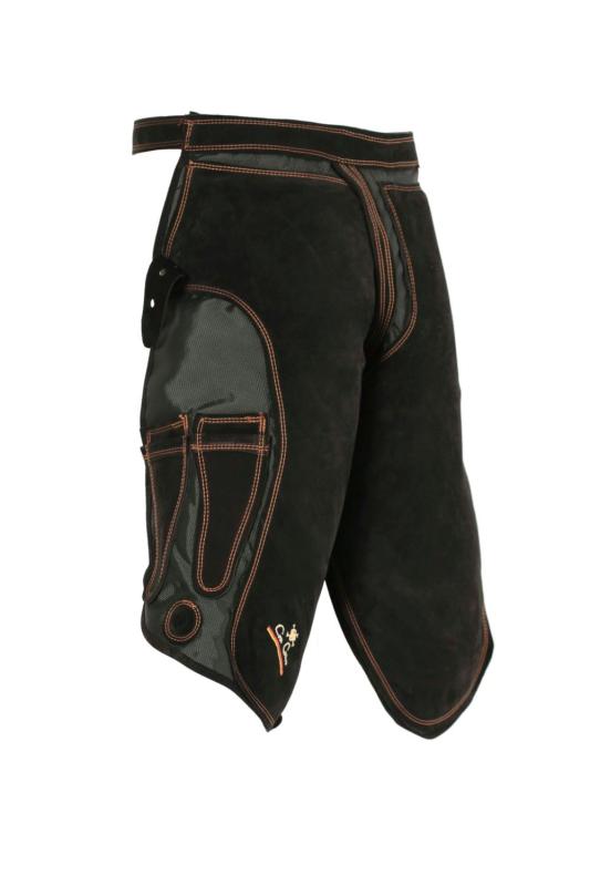 Con Cuero Canvas/Suede Svart Förkläde