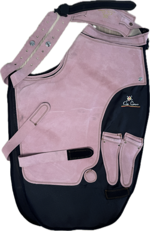 Con Cuero Canvas/Suede Rosa Förkläde (Långt)