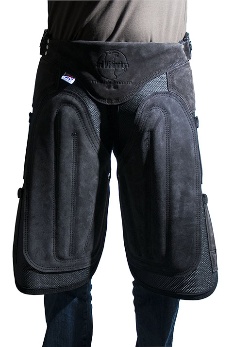 3:rd Millennium Hovslagarförkläde med stor ryggplatta läder/syntet