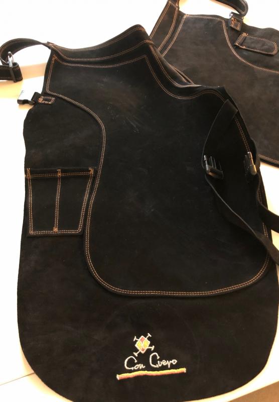 Con Cuero black suede long black (Short)