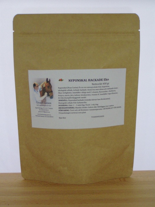 Nyponskal hackade torkade 0,4 kg