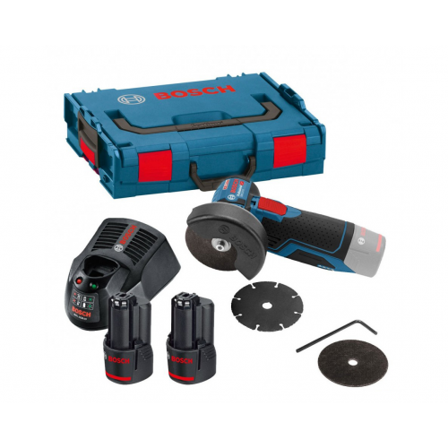 Vinkelslip Bosch GWS12V-76 med batterier och laddare