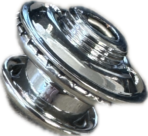 Tryckknapp Förkläde Con Cuero