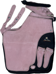 Förkläde Con Cuero Canvas/Mocka Rosa