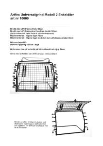 Artfex hundegitter model 2 enkeldør