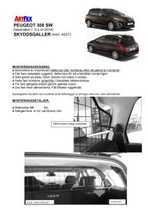 Artfex lastgaller PEUGEOT 308 SW Generation I - 2014
