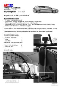 Artfex Lastgaller Toyota Avensis Touring 2009-2018 Gen 3