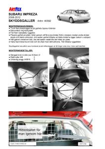 Artfex Lastgaller SUBARU IMPREZA 2008-2012