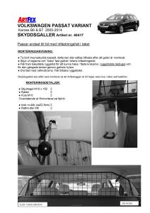 Artfex Lastgaller Volkswagen Passat Variant 2005-2014 Kaross B6 & B7