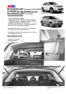 Artfex Lastgaller Citroën C4 Air Cross 2012-2017, Mitsubishi ASX 2010 - 2022