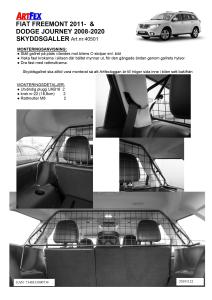 Artfex Lastgaller Fiat Freemont 2011-2016, Dodge Journey 2008 - 2020