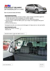 Artfex Lastgaller Chevrolet Orlando 2011-