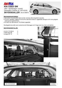 Artfex Lastgaller Kia Ceed SW 2013-2018 JD