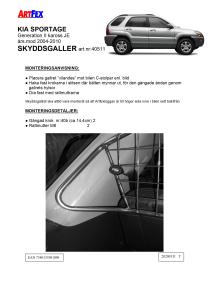 Artfex Lastgaller Kia Sportage 2004-2010 kaross JE