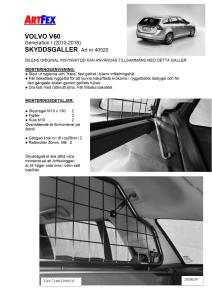Artfex Lastgaller Volvo V60 2010-2018 generation 1
