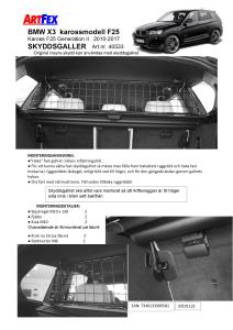 Artfex Lastgaller BMW X3 2011-2017 F25