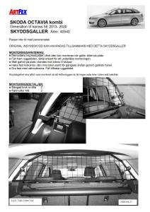Artfex Lastgaller Skoda Octavia 2013-2020 Generation 3 (Kaross 5E)