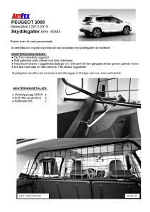 Artfex Lastgaller Peugeot 2008 2013-2019 (Gen1)