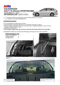 Artfex Lastgaller Volkswagen Golf Sport Kombi VII 2013 - 2019