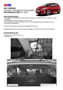 Artfex Lastgaller Kia Carens IV 2014-