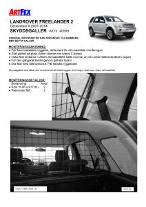 Artfex Lastgaller Land Rover Freelander 2006-2014