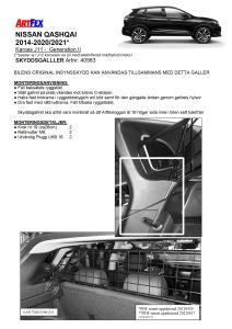 Artfex Lastgaller Nissan Qashgai 2014-