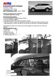 Artfex Lastgaller Range Rover Evoque 2019-