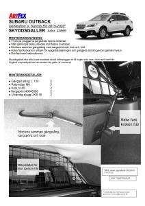 Artfex Lastgaller Subaru Outback 2015-2020 (Generation 5)